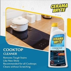 Cerama Bryte Removes Tough Stains Cooktop and Stove Top Cleaner for Glass 2 Pack