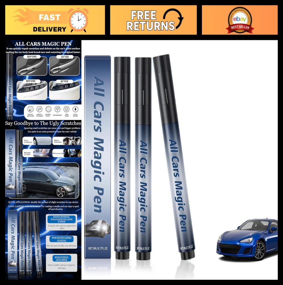 3Pcs Magic Scratch Removal Pen for Cars – Quick Fix for Scratches & Paint Damage