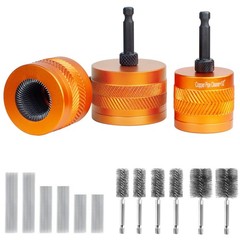 1/2″ 3/4″ 1″ Copper Pipe Cleaner Set for Drill, Pipe Tool Cleaner Brushes wit…