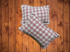 Reusable Kitchen Sponge Set of 2 Red Gingham Dish Scrubby