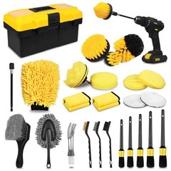 27Pcs Car Detailing Kit, Car Detailing Brush Set, Auto Detailing Drill Brush …