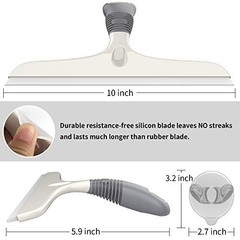 Multi-Purpose Silicone Squeegee for Windows, Glass, Shower, Car – 10″ 2 Pack