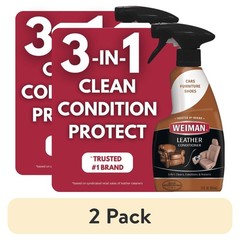 (2 pack) Weiman 3-In-1 Leather Cleaner & Conditioner for Furniture, Car Seats