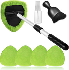 7Pcs Windshield Cleaner Tool Car Window Cleaning Wash Kit with 4 Reusable Microf