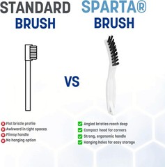 Durable Flo-Pac Grout Brush – Chemical-Resistant and BPA-Free, 8 Inches