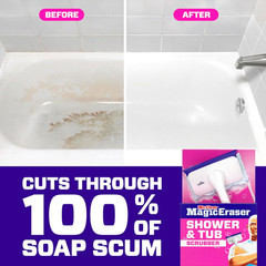 Magic Eraser Shower & Tub Scrubber, Bathroom Cleaner, All in One Bathroom Cleane