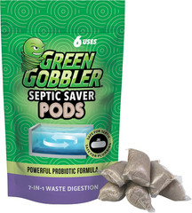 Green Gobbler Septic Tank Treatment Packets, 6 Month Supply – Natural Bacteria t