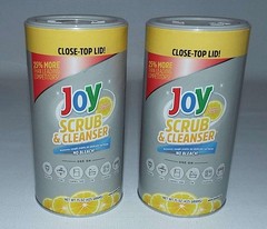 2 NOS Joy Lemon Scent Scrub Powder Cleanser NO BLEACH SINKS TILES QUARTZ MARBLE