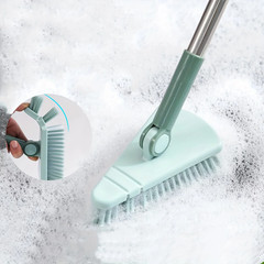 Triangle Floor Brush for Cleaning Bathtub and Floor Gaps, Long Handle Detachable