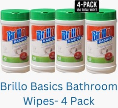 Brillo Basics Multi-Surface Wipes – Fresh Scent – 160 Ct – Bathroom & Kitchen