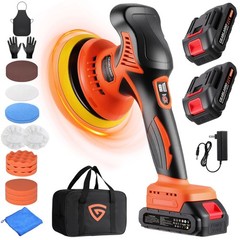 Car Buffer Polisher, 8 Variable Speed Car Polisher 2800-6000RPM Cordless Car …