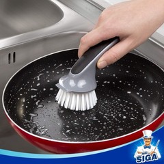 Pot Pan Cleaning Brush Dish Scrubber Set Non Slip Handle Pack of 2