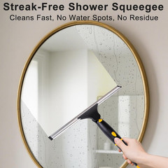 Swivel Shower Squeegee for Glass Doors, All-Purpose Anti-Slip Window Squeegee…