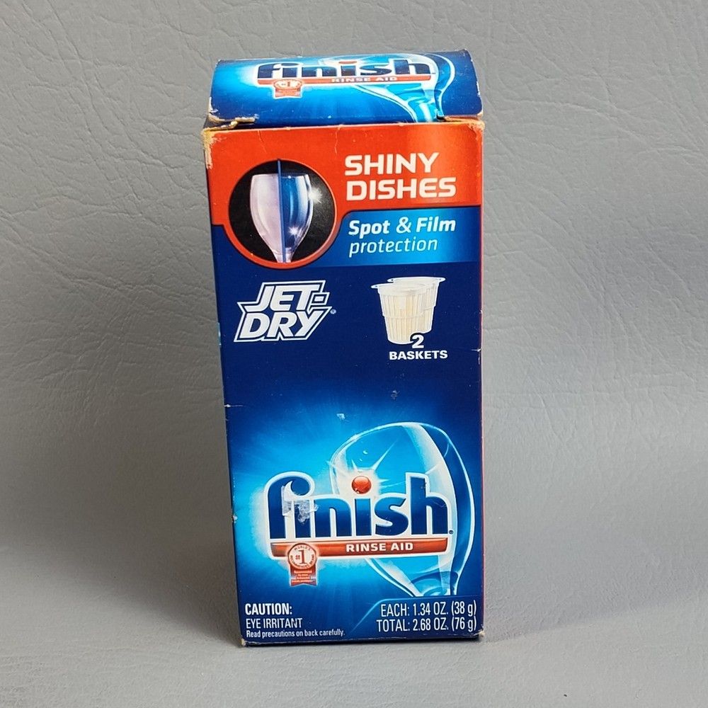 Finish Rinse Aid JET-DRY Baskets Lot Of 2 DISCONTINUED Shiny Dishes Spot & Film