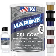White Gel Coat Repair Kit Wax MEKP Catalyst Fiberglass Boat 1 Quart