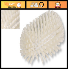 Heavy-Duty Tile Scrub Brush with Color-Coded Handle, 5.5 x 9.5 Inches, White