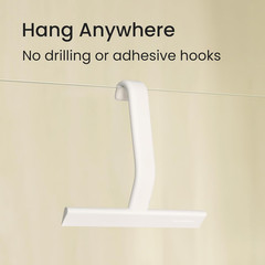 Justhang Shower Squeegee for Glass Doors, All-In-One Award-Winning Silicone Sque