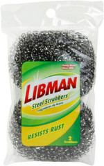 Libman Steel Scrubbers, Pack of 2