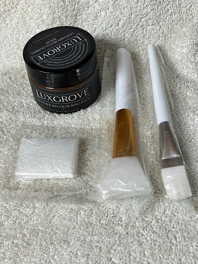 Luxgrove Dark Brown Leather Recoloring Balm, Leather & Vinyl Repair Kit NIB
