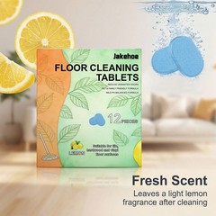12pc Floor Cleaning Solution Tablet, Deep Cleans for Multiple Floors,lemon Scent