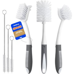 6 Pack Dish Brush Set with Bottle and Pan Cleaning Brushes