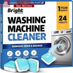 Effervescent Washer Tablets Deep Cleaning Deodorizing No Scrub 24 Count New