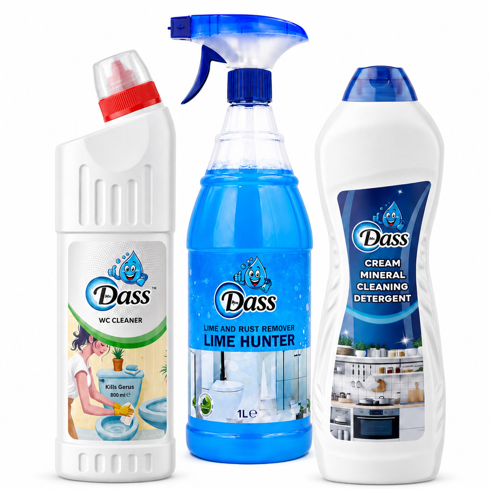 Mr Dass Bathroom Cleaning Bundle WC Cleaner Limescale Remover Cream Cleaner