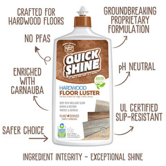 Quick Shine Hardwood Floor Luster-Polish Plant-Derived 27Oz