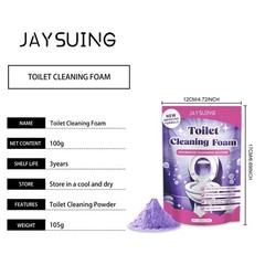 1~5 Bags Fizzclean Toilet Foam Cleaner, Toilet Cleaning Foam Insta-Action 100g