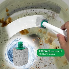 Pumice Stone Toilet Cleaner Heavy Duty Bowl Brush Handle Remove Stains 5 Pack