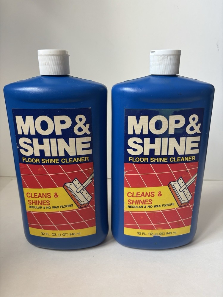 Vintage Mop & Shine Floor Cleaner 32 Oz NOS Advertising 1980’s 90’s Rare Prop