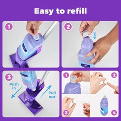 Reusable Bottle for Swiffer Wet Jet Mop, 1250ml / 44 FL OZ Large Capacity Cle…