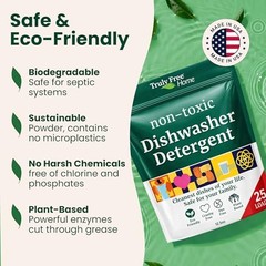 Truly Free Dishwasher Detergent Powder | Natural Dish Detergent, Dishwasher Soap
