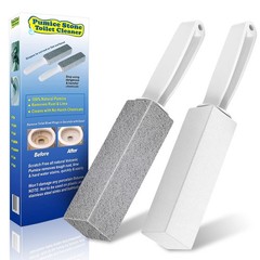 Pumice Stone Toilet Cleaner 2 Pack Hard Water Stain Remover Handle Tool