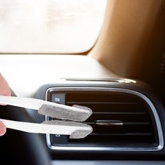 Reusable Duster Brush for Blinds Fan and Car Vents with Washable Removable Heads