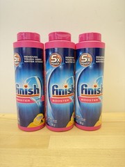 Finish Booster Hard Water Powder Hard Water Lemon Sparkle Sealed 14 oz Lot Of 3
