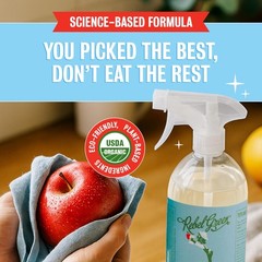 Plant-Based Produce Cleaner – Natural Fruit & Veggie Wash – Organic Citrus Extra