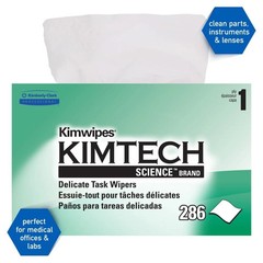 KIMTECH 34155 KIMWIPES DISPOSABLE CLOTH DELICATE TASK WIPERS LINT FREE 286/Box