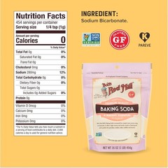 Baking Soda – 1 Pound Pack of 4, Non GMO, Gluten Free, , Kosher, Paleo Friendly