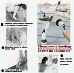 Electric Spin Scrubber, 5-Speed Power Spin Cleaner with 8 Replaceable Brush H…