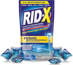 RID-X Septic System Treatment,3-Monthly Supply Dual Action Septi-Pacs – 3.2 Oz