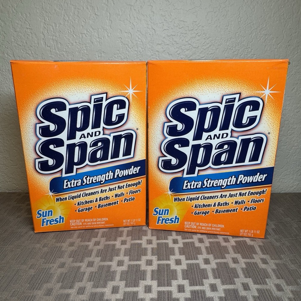 Spic and Span Extra Strength Powder Sun Fresh 2 Boxes, 27 Oz Each
