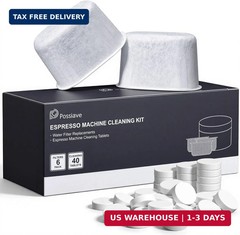 possiave 40 Espresso Cleaning Tablets and 6 Water Filters for Breville | Espress