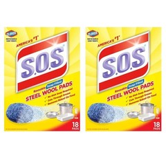 Steel Wool Soap Scouring Pads (18-Pack) (2-Boxes)