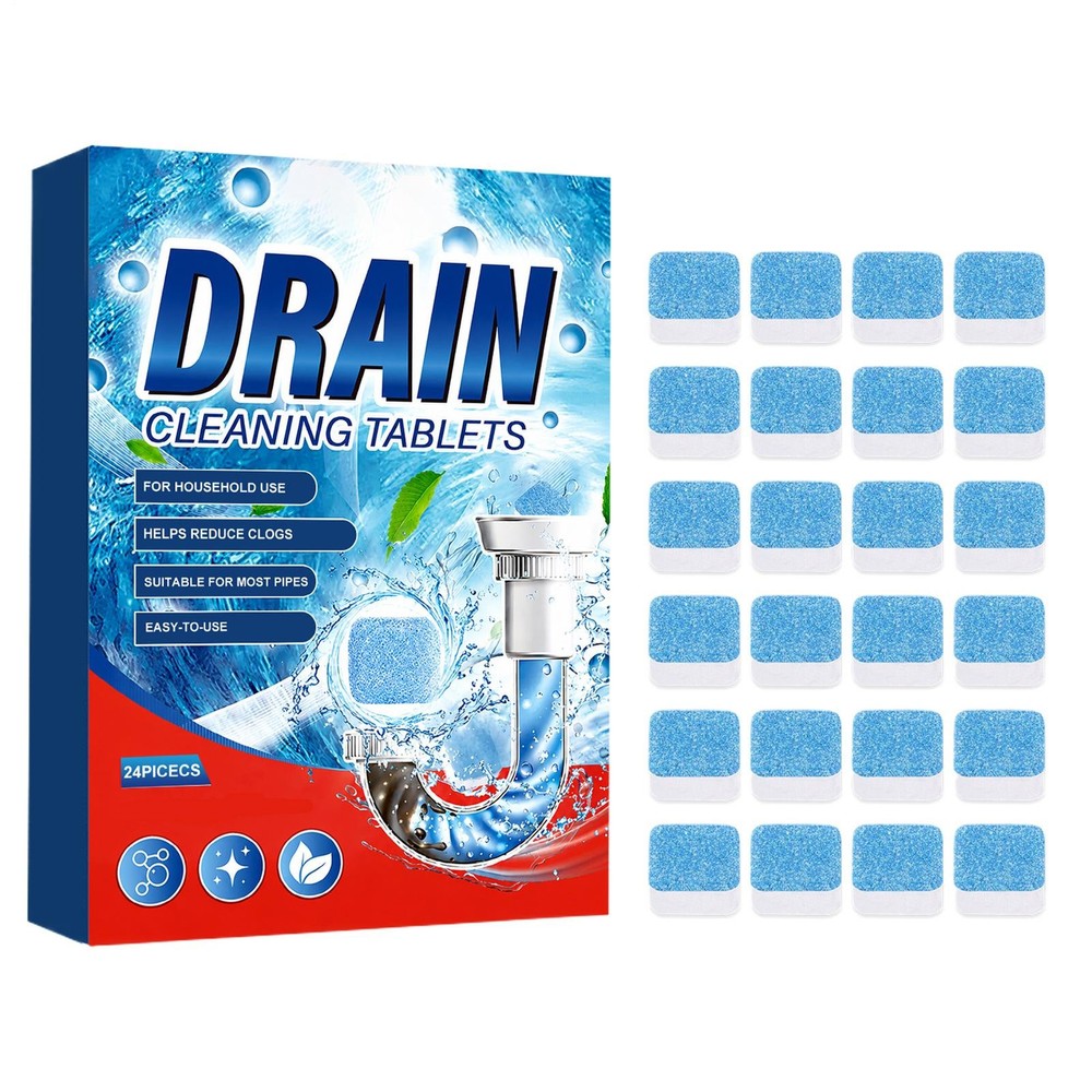 Garbage Disposal Cleaner Deodorizer Tablets, 24 Pack, Quickly Eliminates Odors