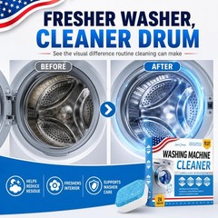Bio-Enzyme Washing Machine Cleaner Tablets 24 Pack, 5X Power Deep Cleaning Wa…