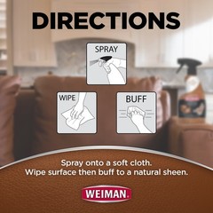 Weiman LEATHER CONDITIONER CLEANER Protect Restore Car Auto Seat Sofa 12oz spray