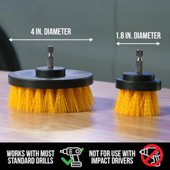 VIKING Drill Powered Carpet Cleaning Brushes for Car, Interior Cleaning Brush, B