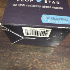 Plop Star Bathroom Deodorizer Dissolvable Tablets Original Citrus Scent 6ct