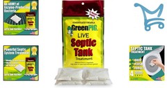 Septic Tank Enzyme Treatment Packets 1- Supply Prevent Clogs Odors